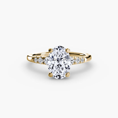 Solitaire with Shoulder Accents - AYKA JEWELS