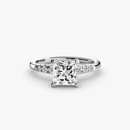 Solitaire with Shoulder Accents - AYKA JEWELS
