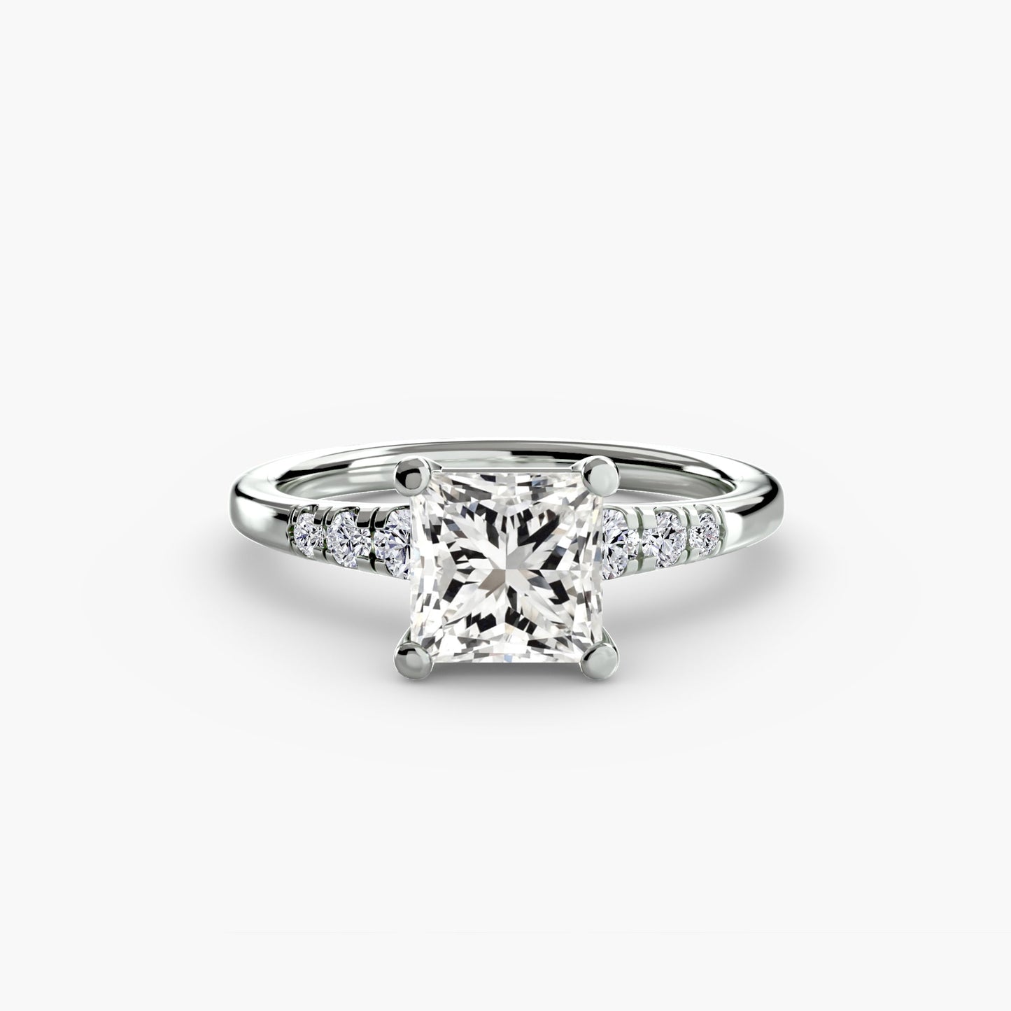 Solitaire with Shoulder Accents - AYKA JEWELS