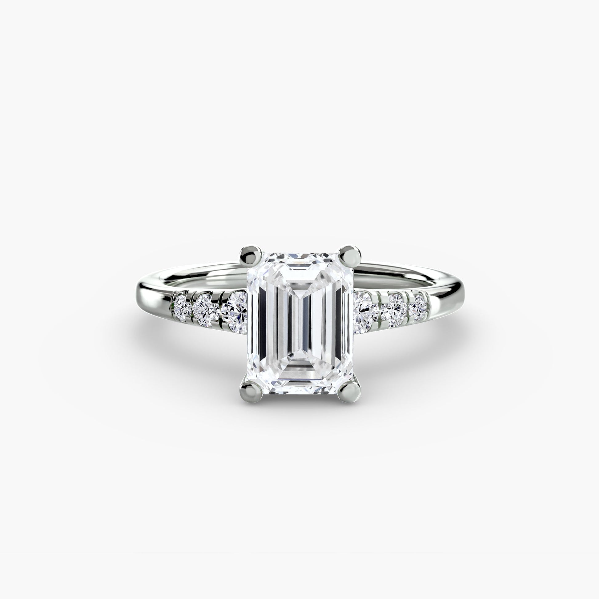 Solitaire with Shoulder Accents - AYKA JEWELS