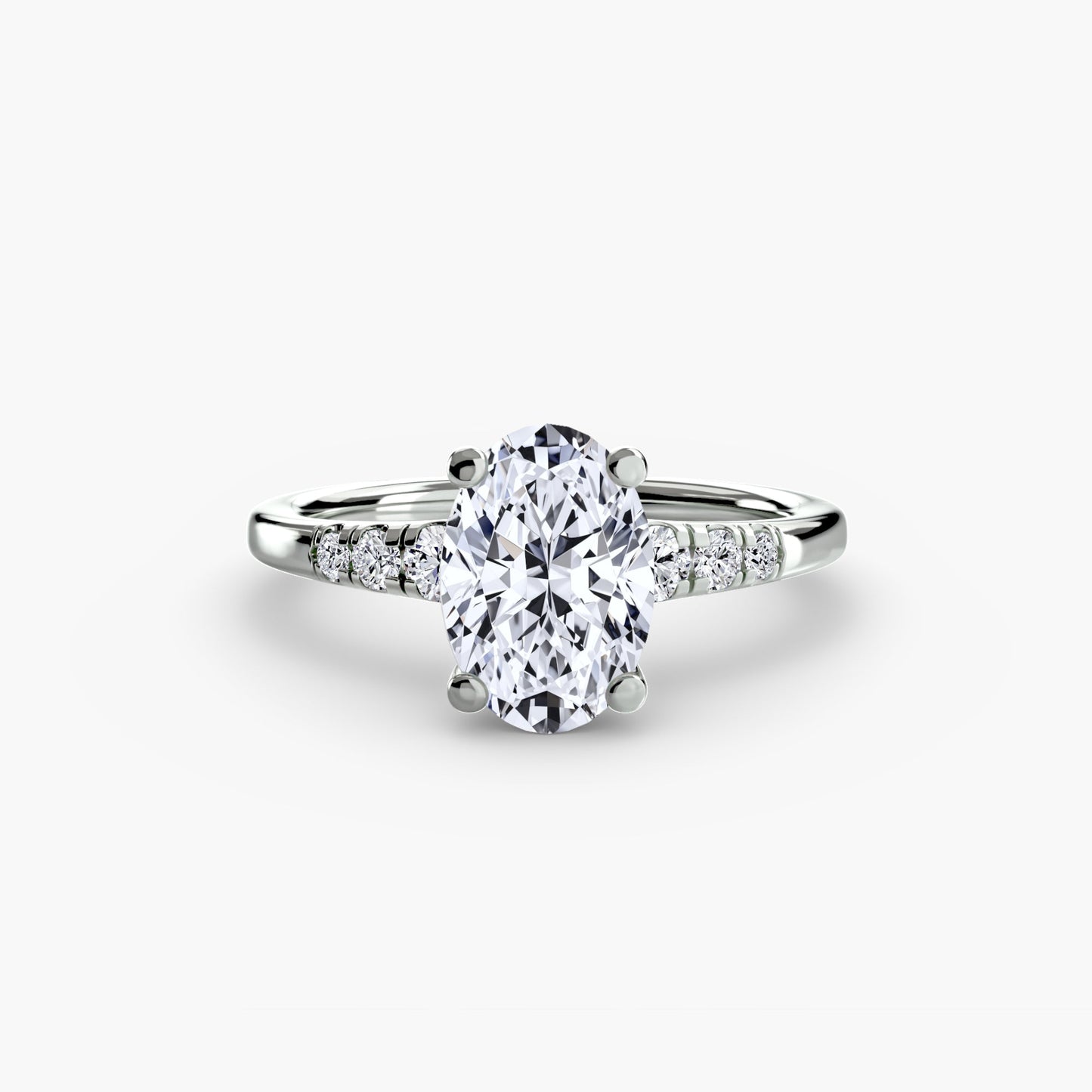 Solitaire with Shoulder Accents - AYKA JEWELS