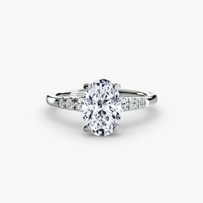 Solitaire with Shoulder Accents - AYKA JEWELS