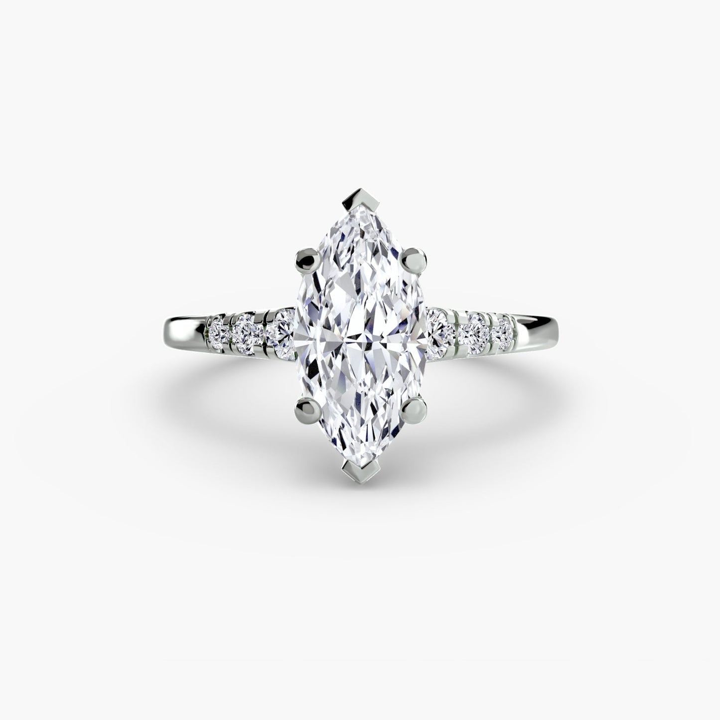 Solitaire with Shoulder Accents - AYKA JEWELS