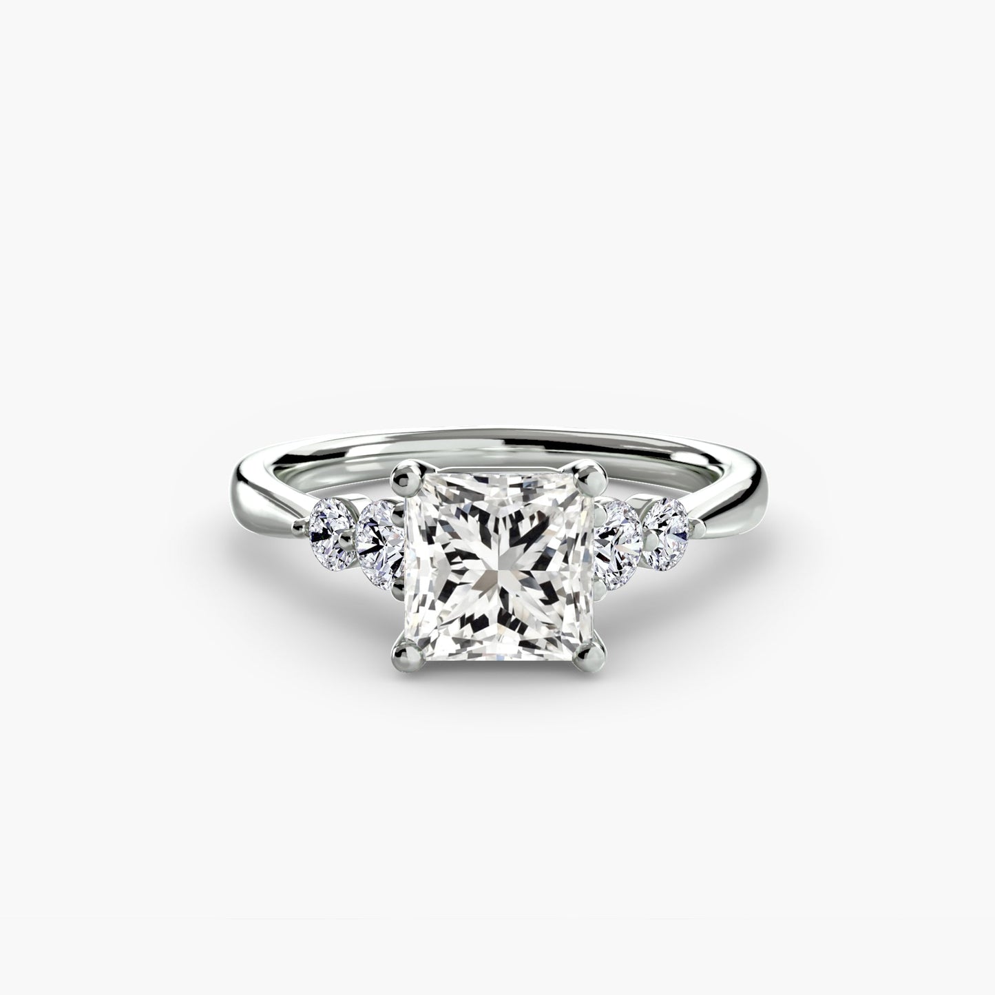 Solitaire with Shoulder Accents 2 - AYKA JEWELS