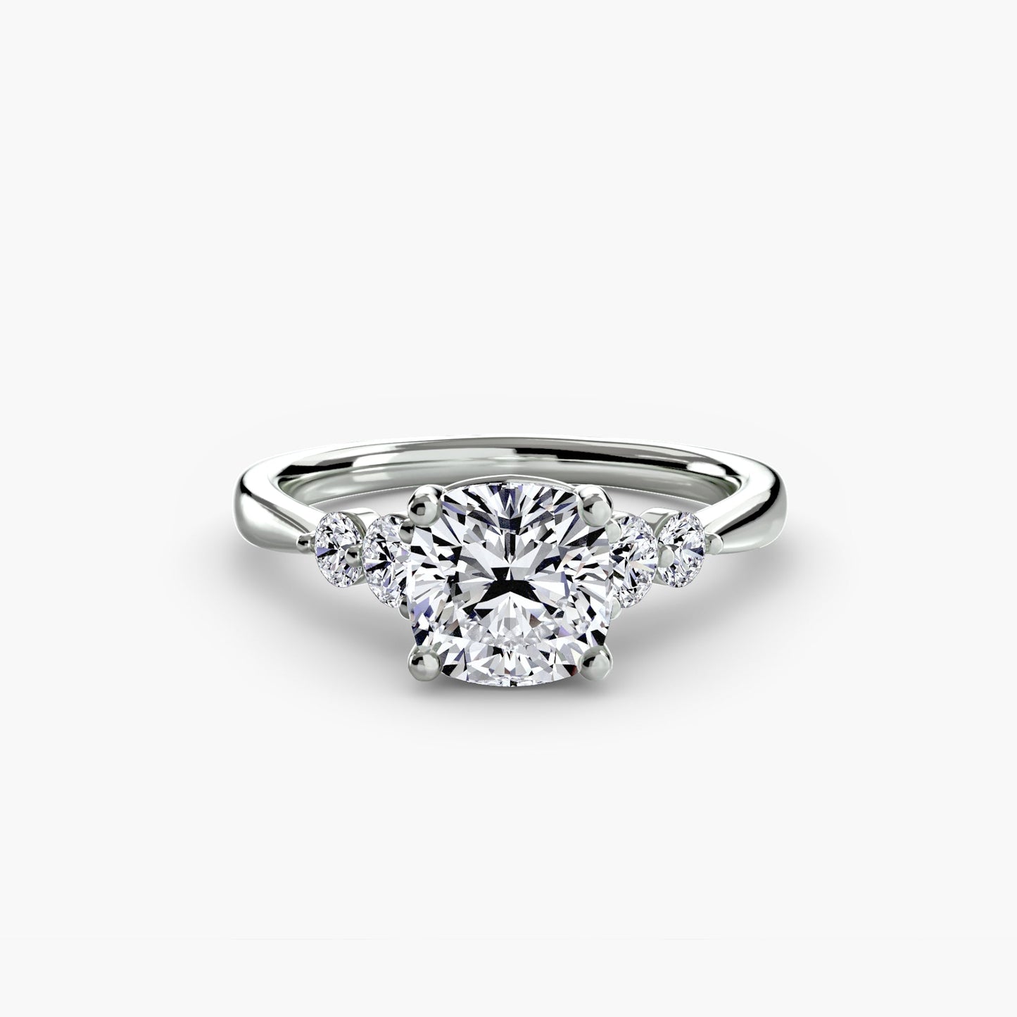Solitaire with Shoulder Accents 2 - AYKA JEWELS