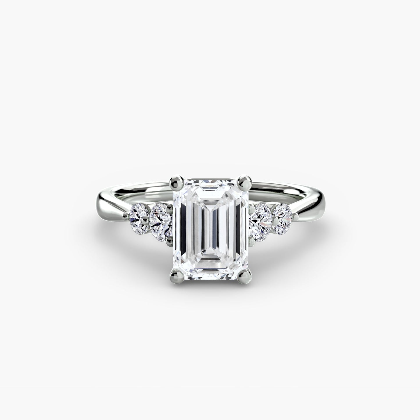 Solitaire with Shoulder Accents 2 - AYKA JEWELS