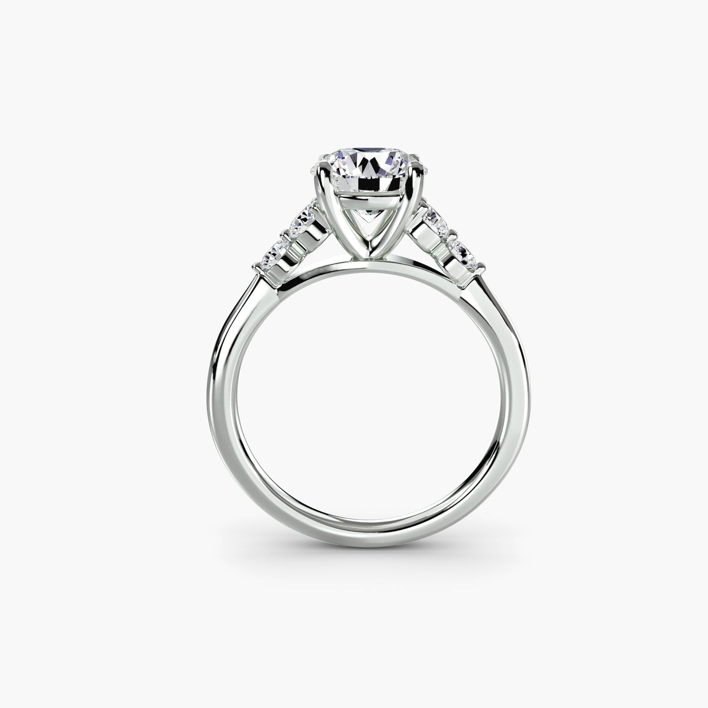 Solitaire with Shoulder Accents 2 - AYKA JEWELS