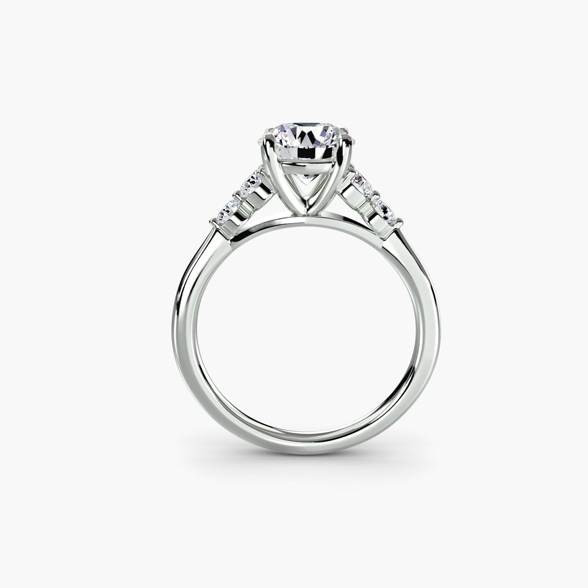 Solitaire with Shoulder Accents 2 - AYKA JEWELS