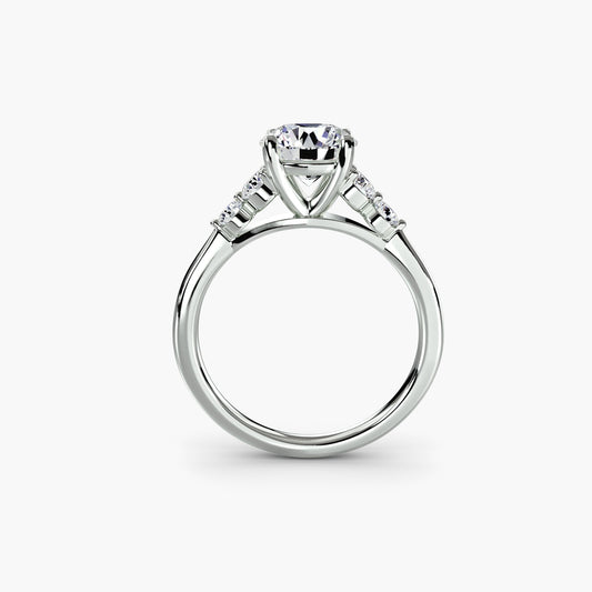 Solitaire with Shoulder Accents 2 - AYKA JEWELS
