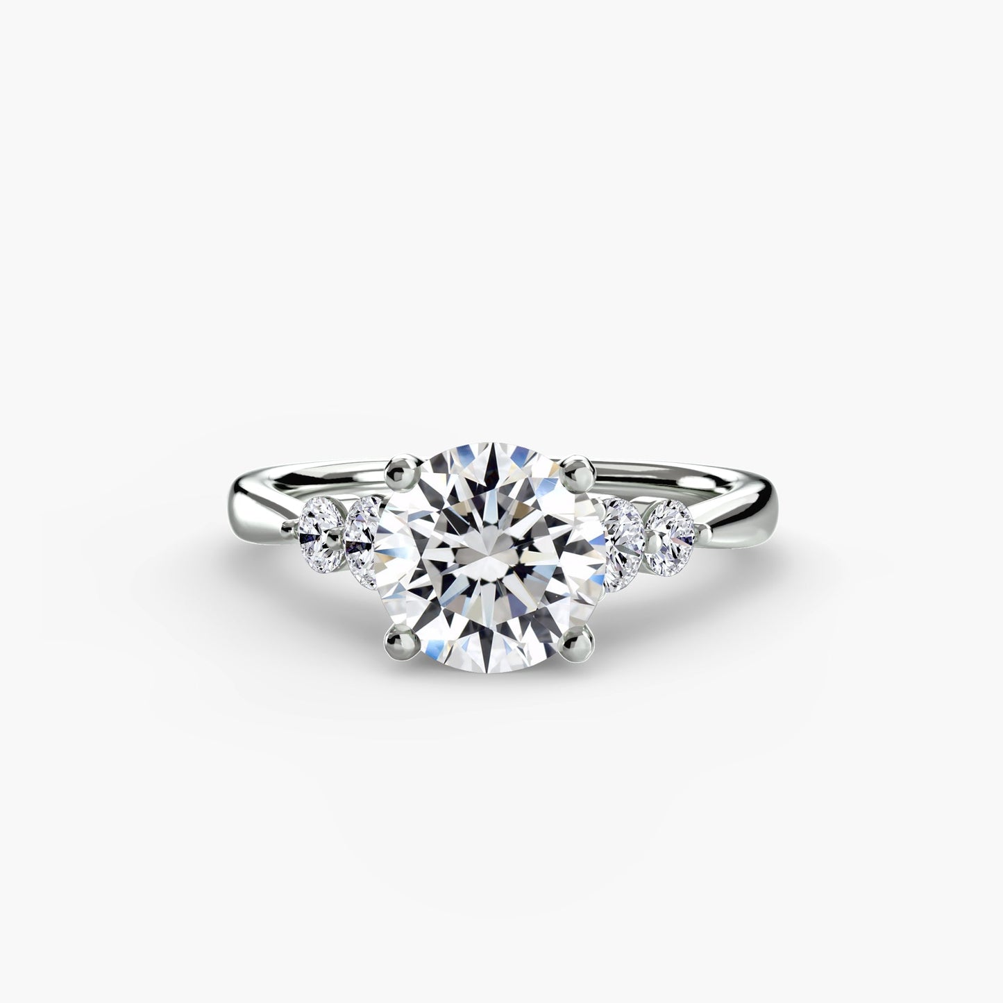 Solitaire with Shoulder Accents 2 - AYKA JEWELS