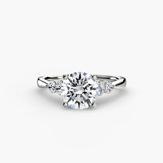 Solitaire with Shoulder Accents 2 - AYKA JEWELS