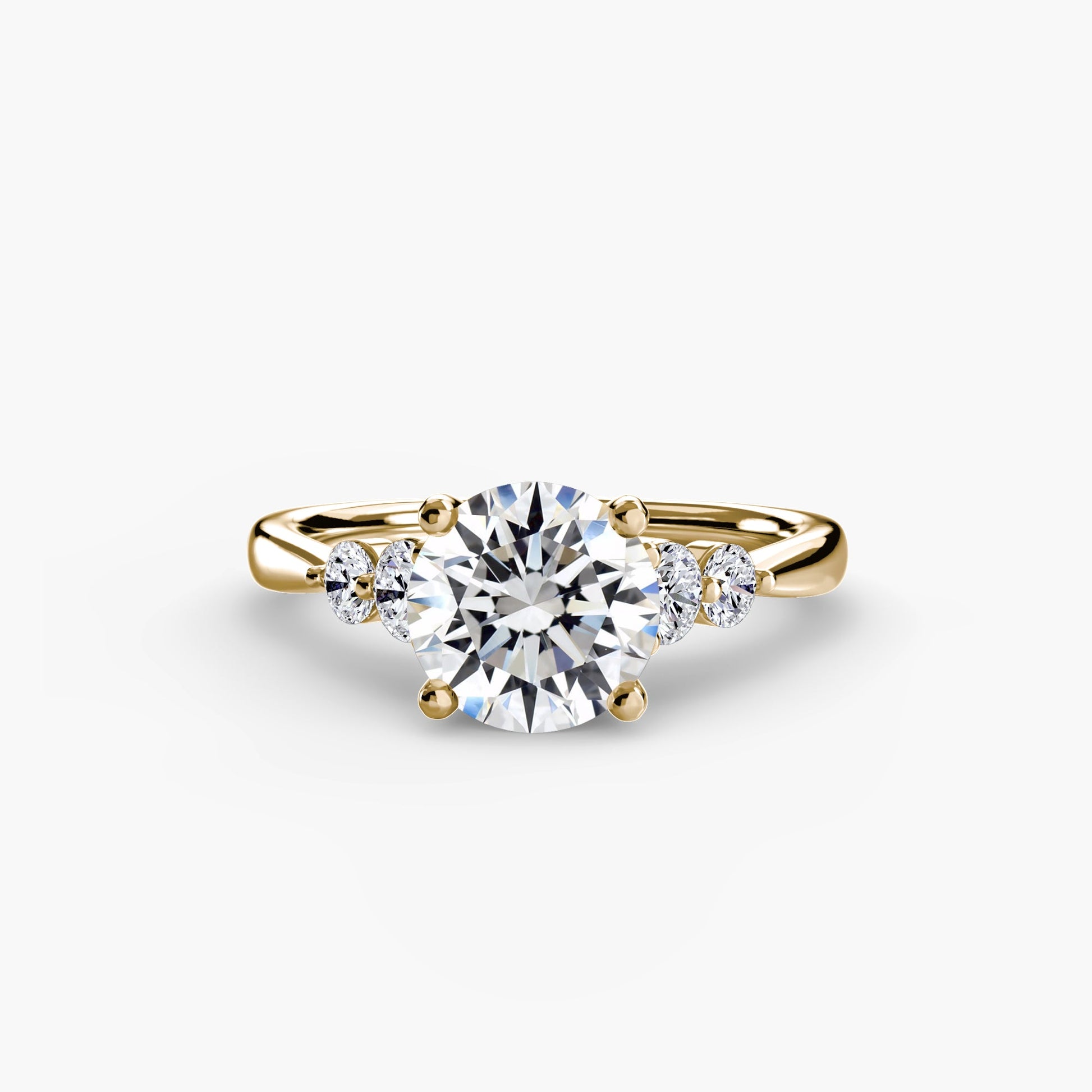 Solitaire with Shoulder Accents 2 - AYKA JEWELS