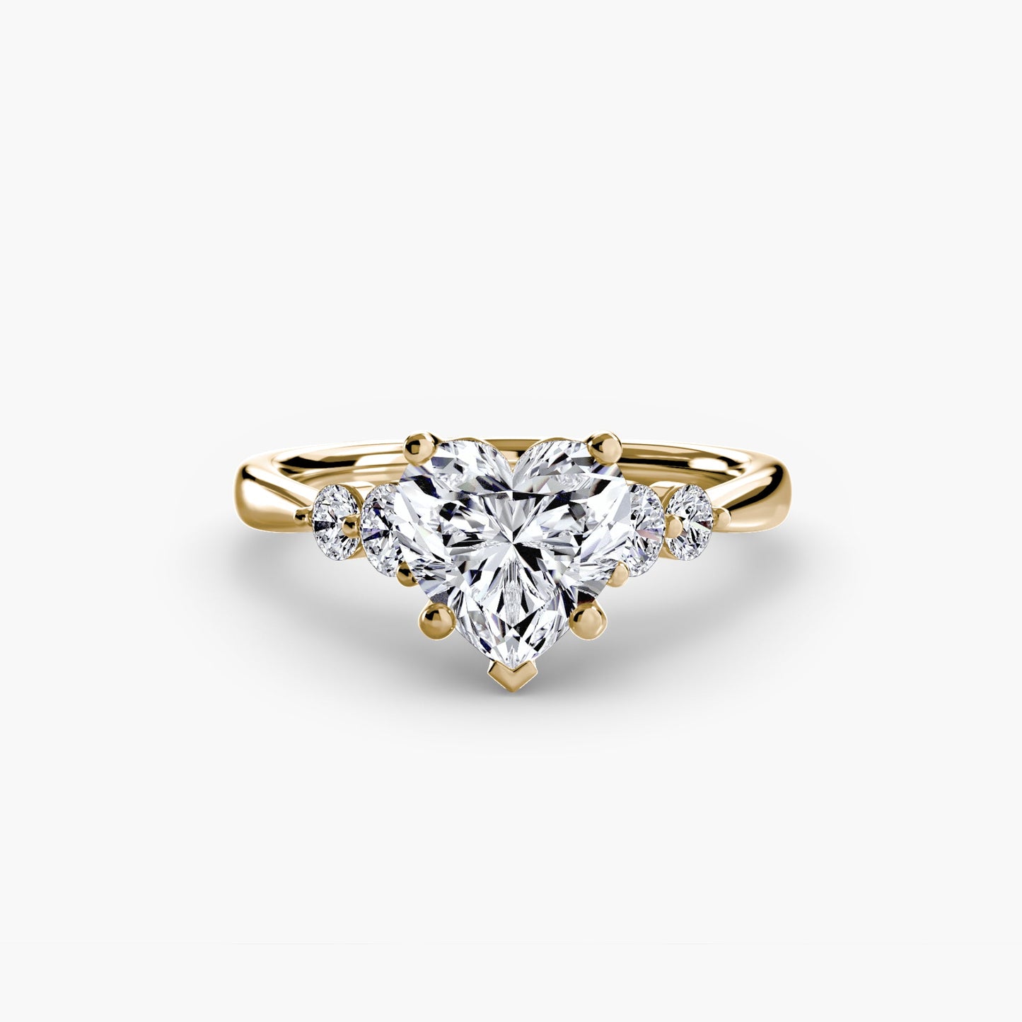 Solitaire with Shoulder Accents 2 - AYKA JEWELS