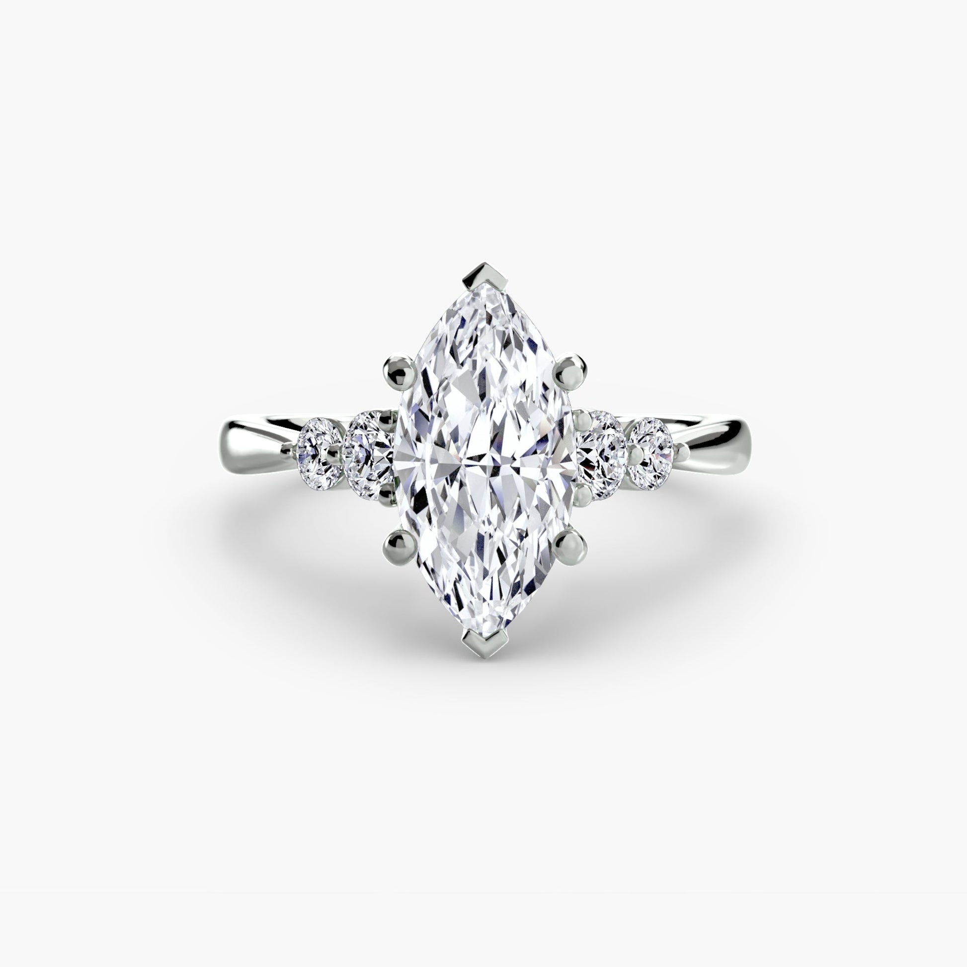 Solitaire with Shoulder Accents 2 - AYKA JEWELS