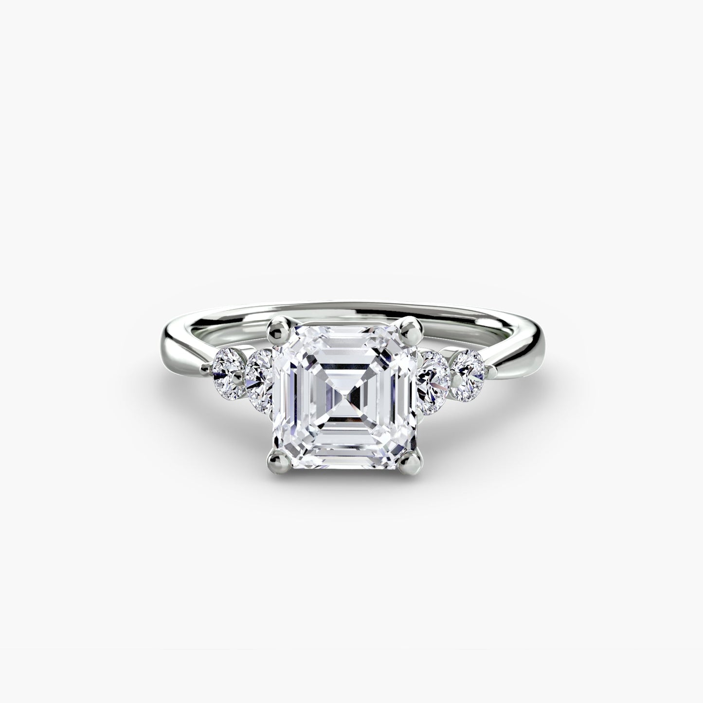 Solitaire with Shoulder Accents 2 - AYKA JEWELS