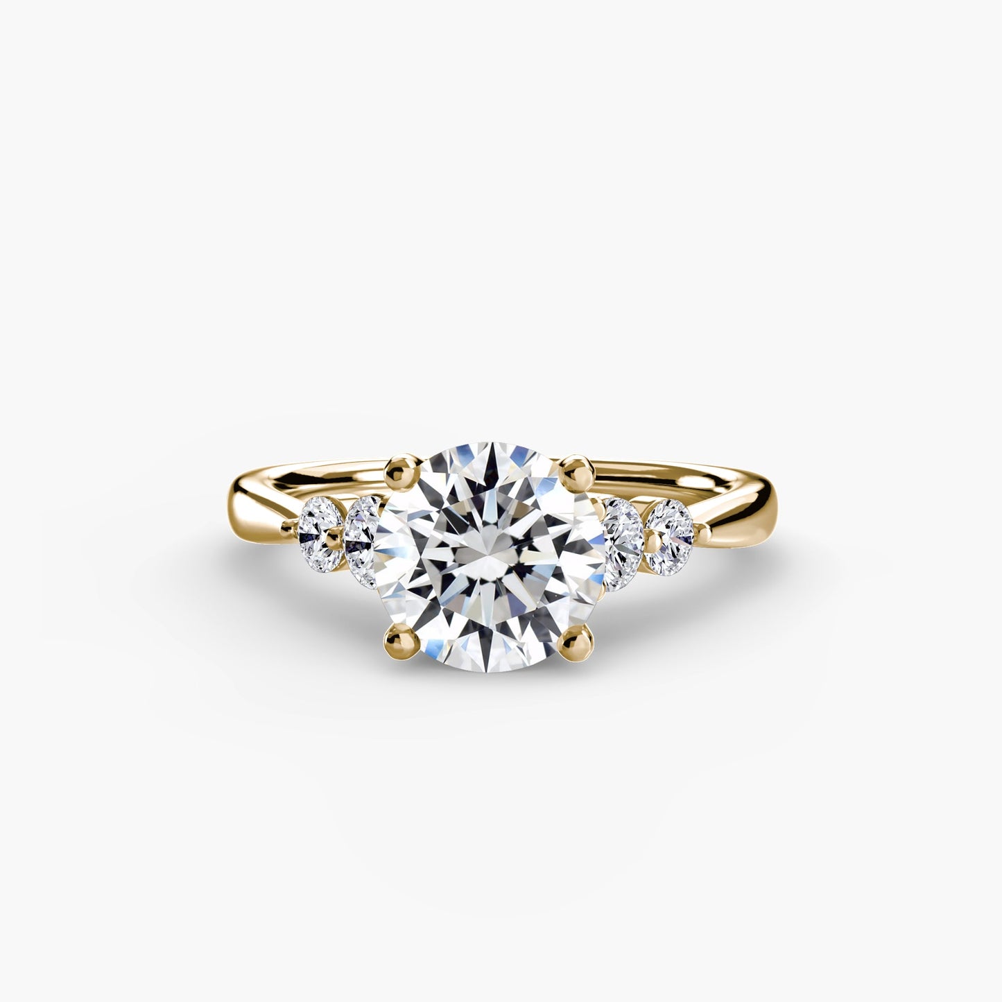 Solitaire with Shoulder Accents 2 - AYKA JEWELS