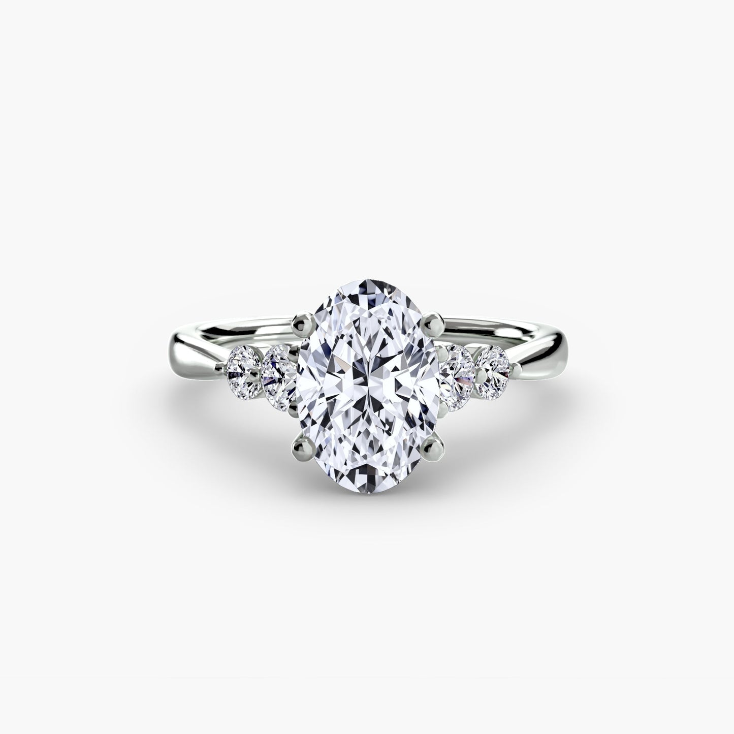 Solitaire with Shoulder Accents 2 - AYKA JEWELS