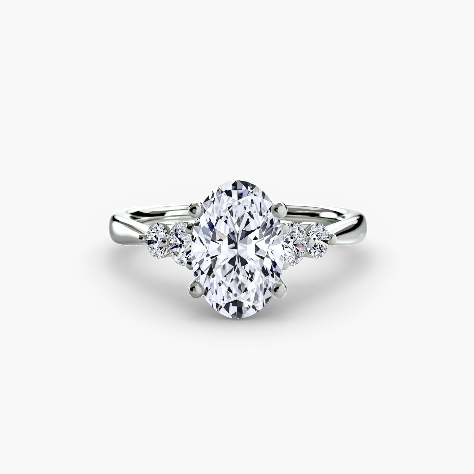 Solitaire with Shoulder Accents 2 - AYKA JEWELS