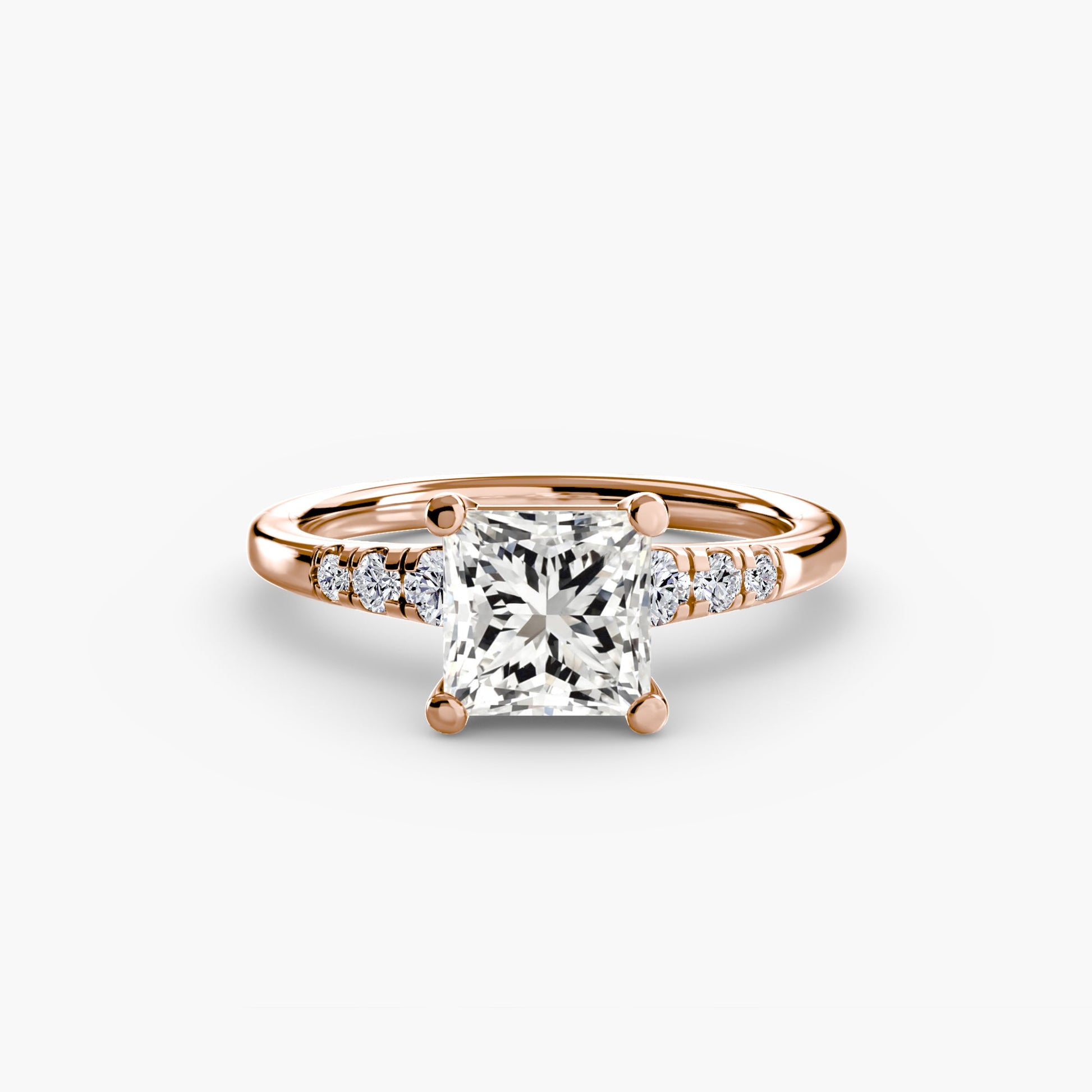 Solitaire with Shoulder Accents - AYKA JEWELS