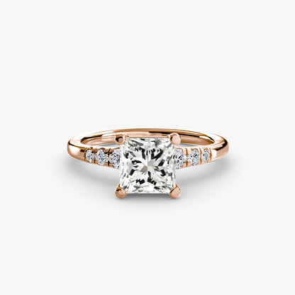 Solitaire with Shoulder Accents - AYKA JEWELS