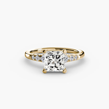 Solitaire with Shoulder Accents - AYKA JEWELS