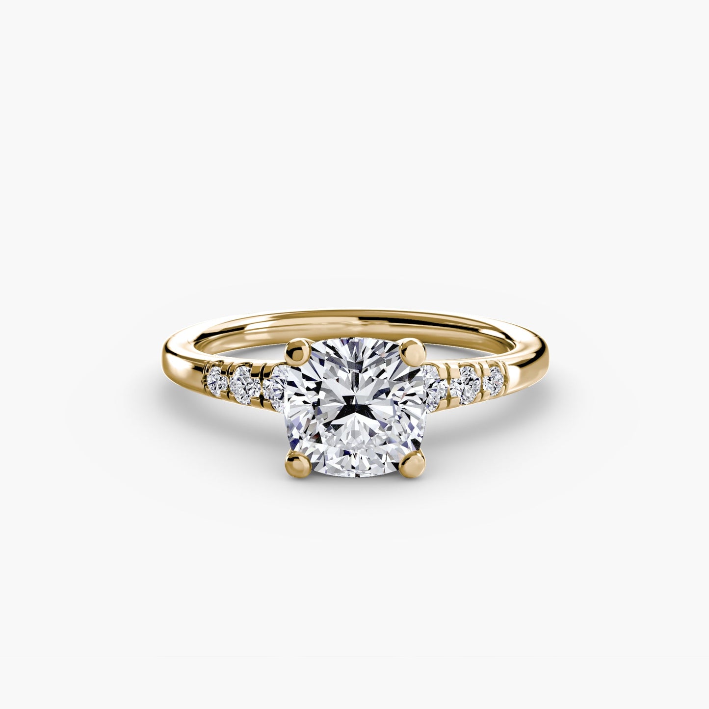 Solitaire with Shoulder Accents - AYKA JEWELS