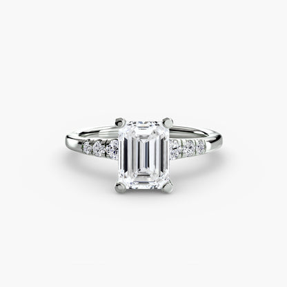 Solitaire with Shoulder Accents - AYKA JEWELS