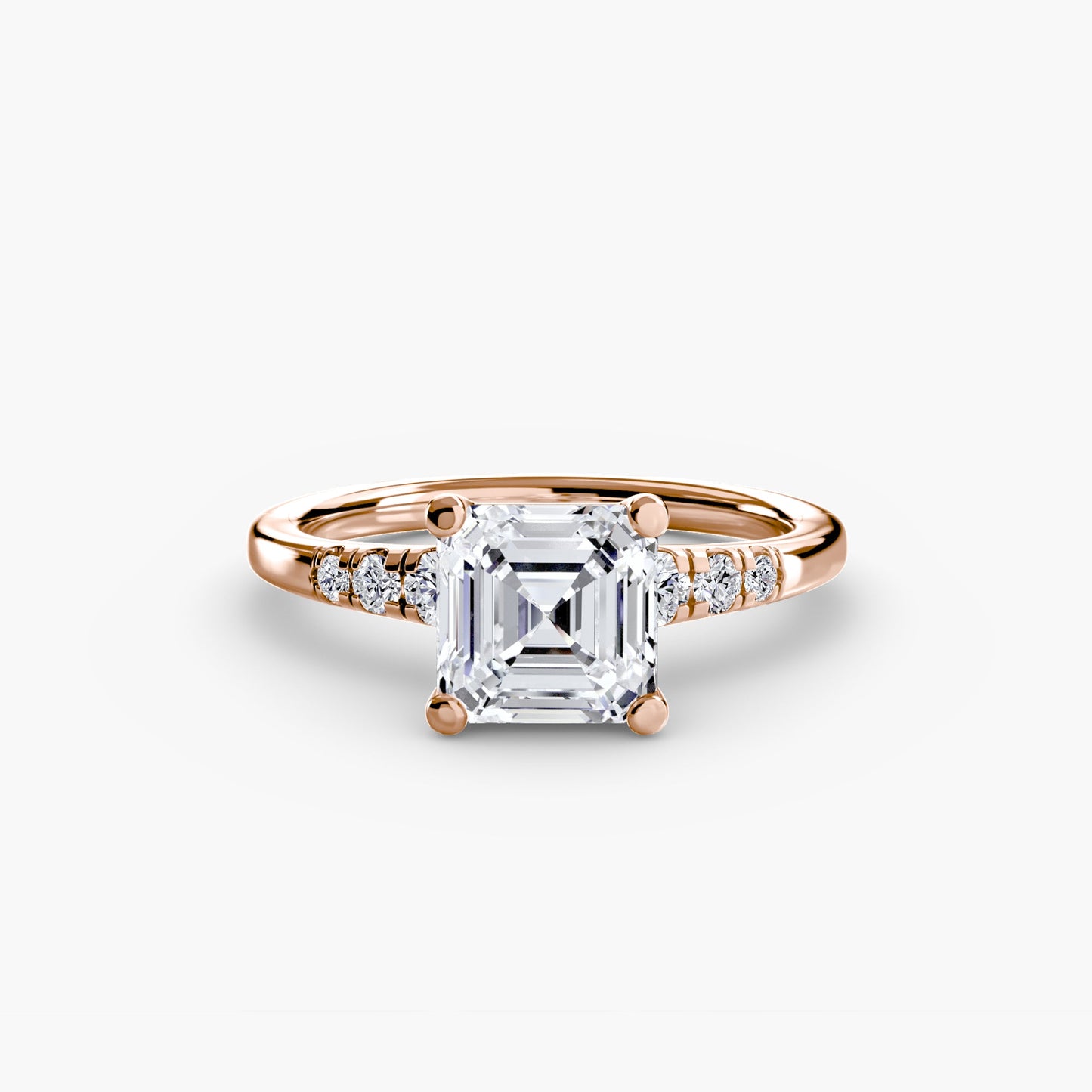 Solitaire with Shoulder Accents - AYKA JEWELS