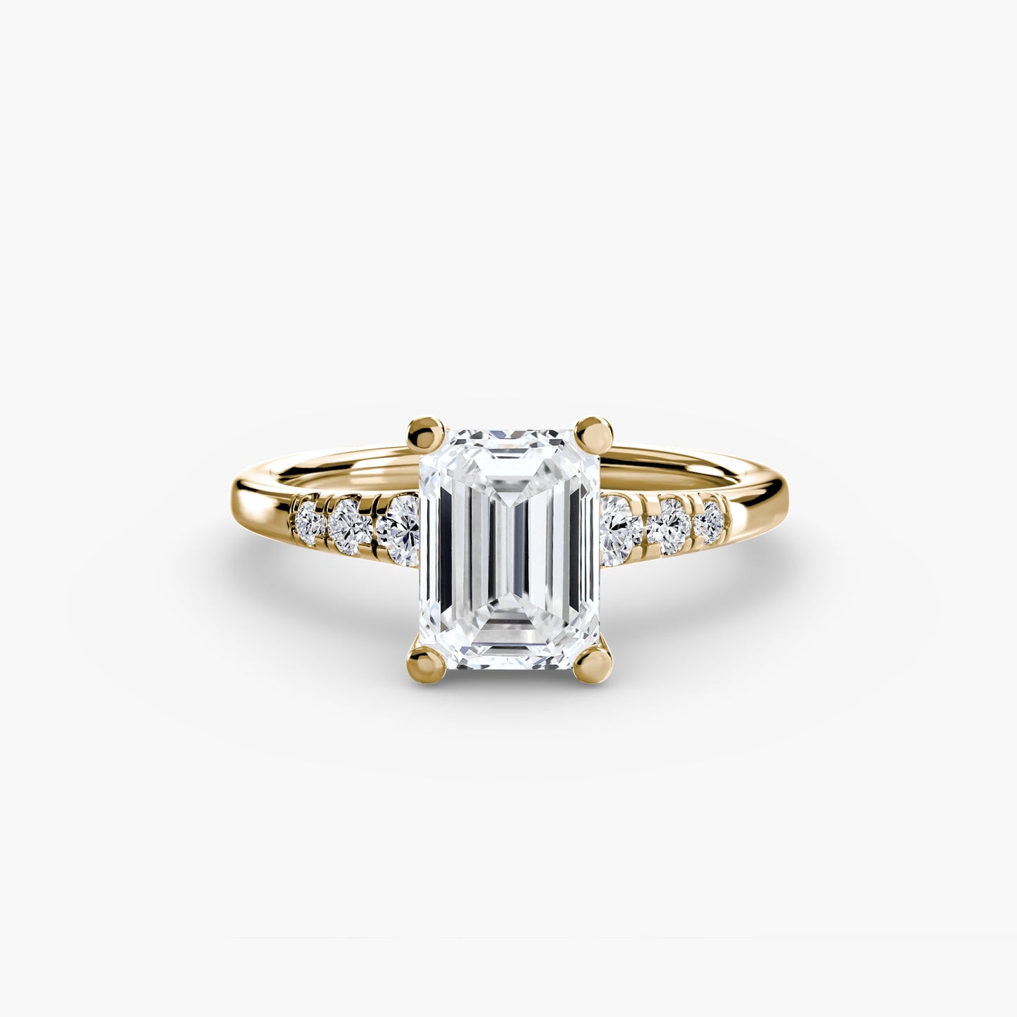 Solitaire with Shoulder Accents - AYKA JEWELS