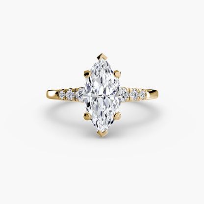 Solitaire with Shoulder Accents - AYKA JEWELS