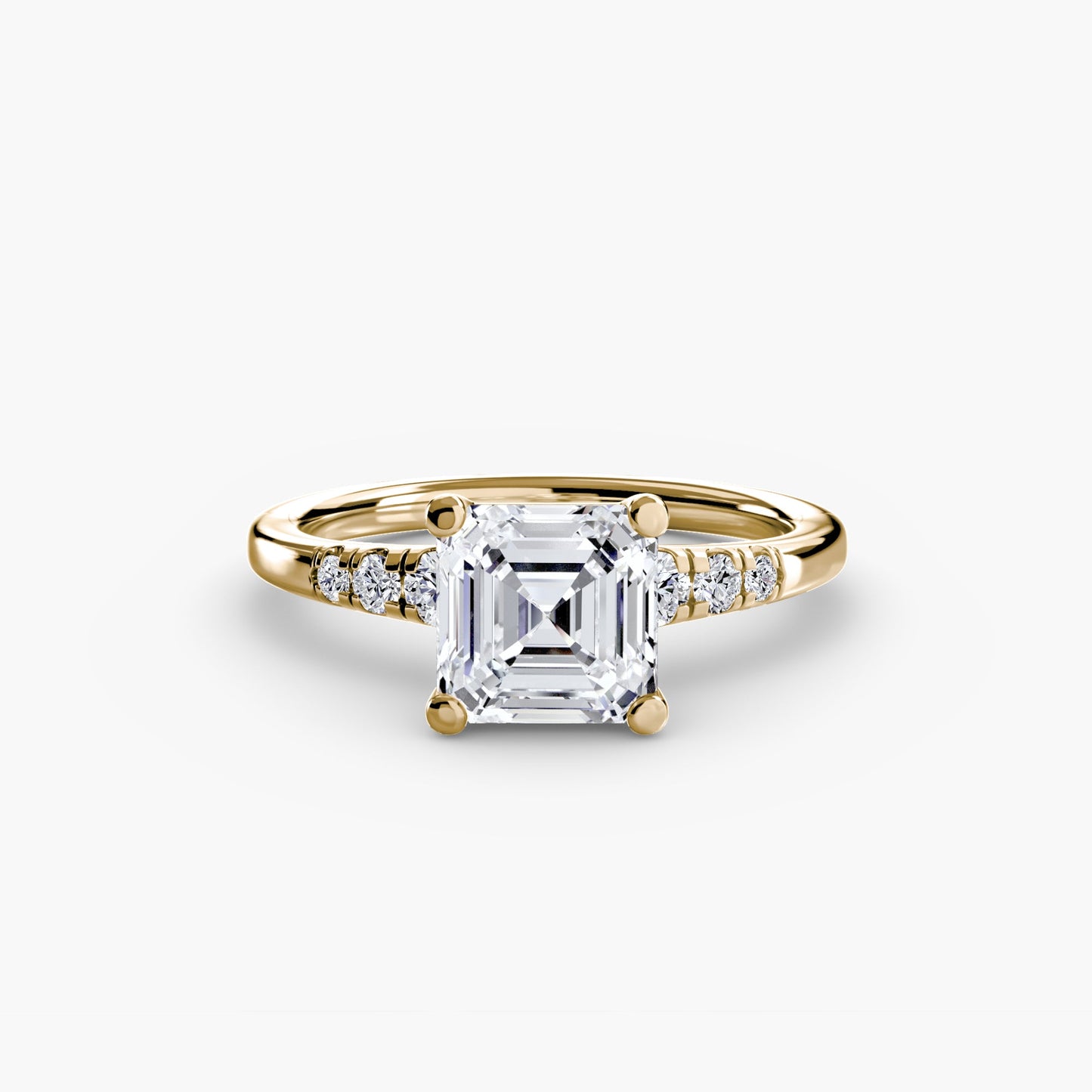 Solitaire with Shoulder Accents - AYKA JEWELS