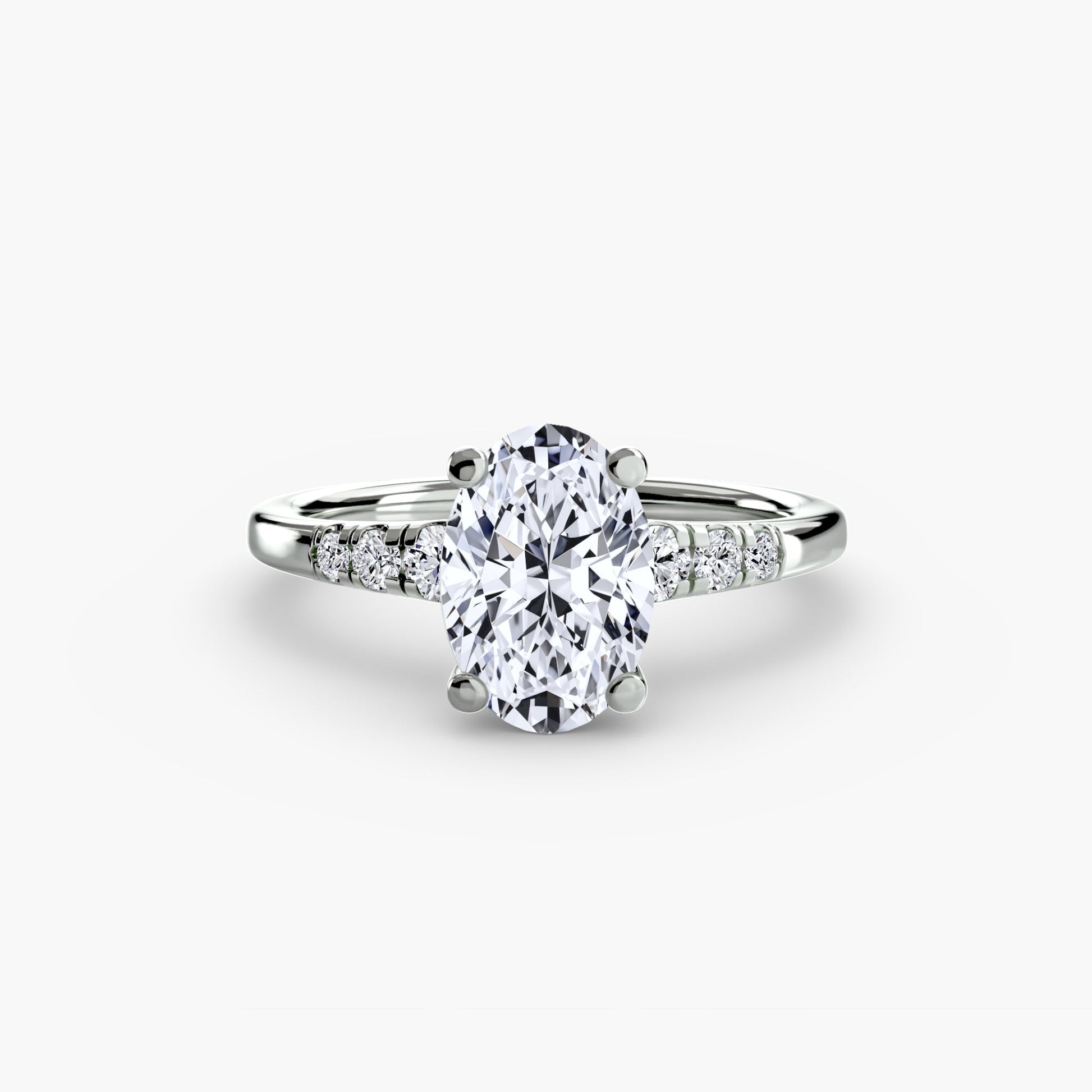 Solitaire with Shoulder Accents - AYKA JEWELS