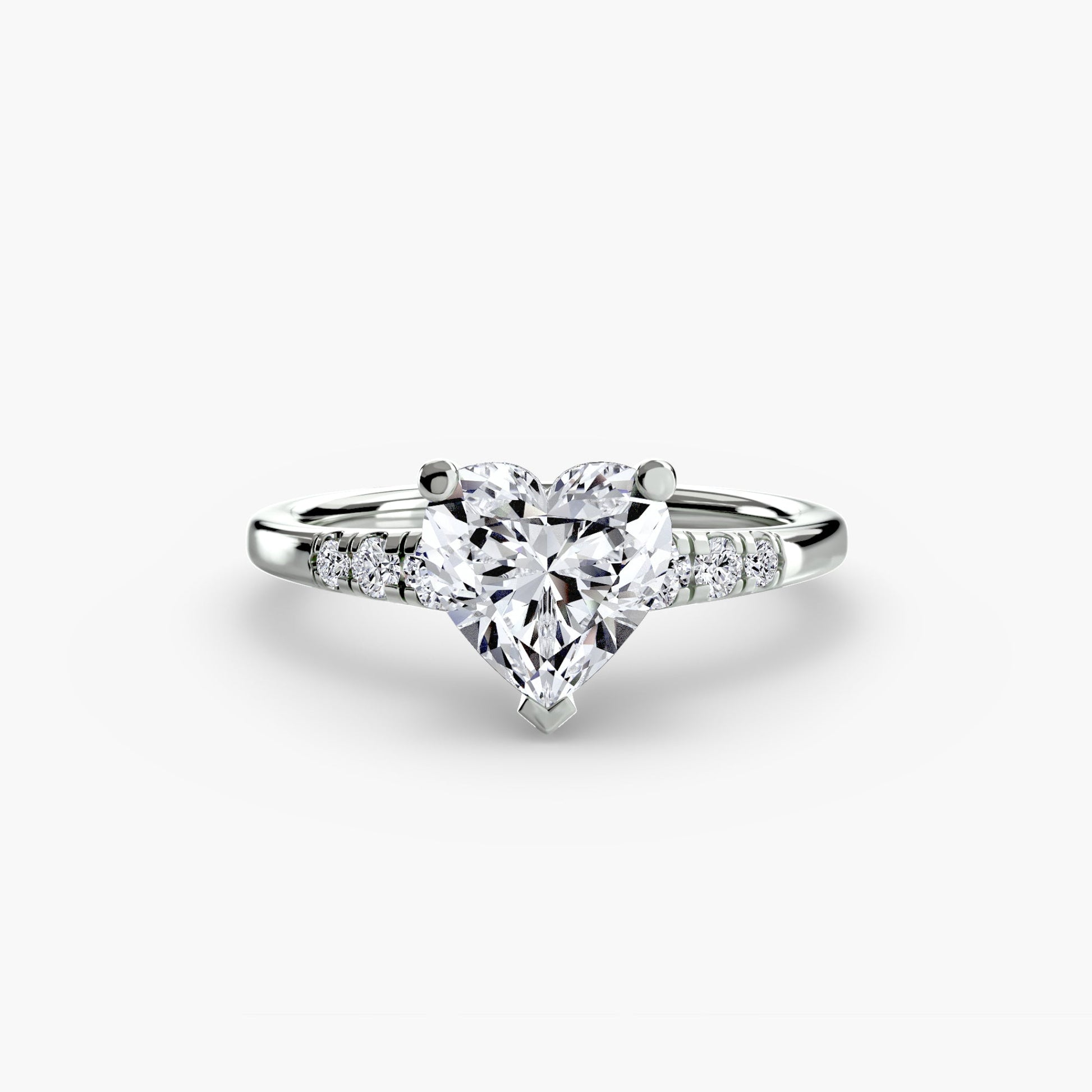 Solitaire with Shoulder Accents - AYKA JEWELS