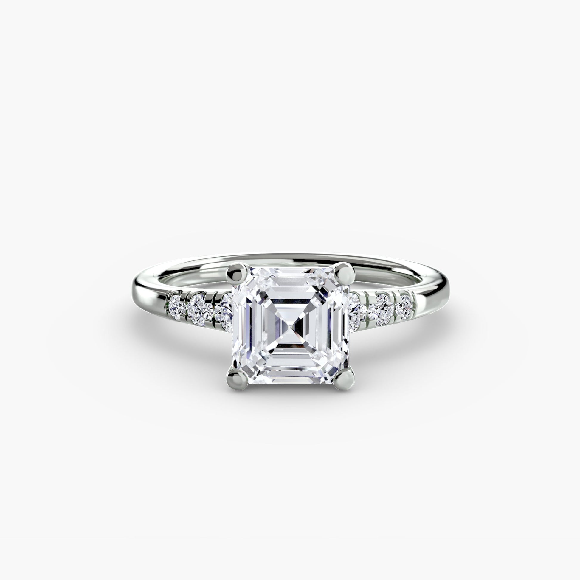 Solitaire with Shoulder Accents - AYKA JEWELS