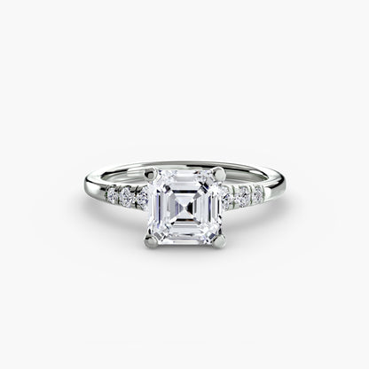 Solitaire with Shoulder Accents - AYKA JEWELS