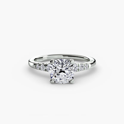 Solitaire with Shoulder Accents - AYKA JEWELS