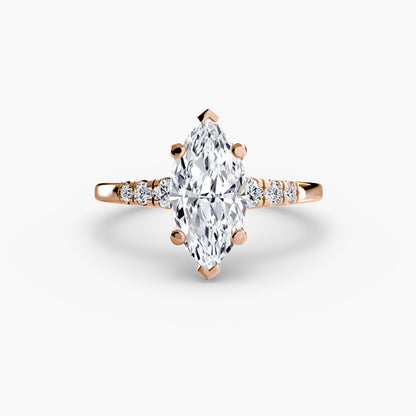 Solitaire with Shoulder Accents - AYKA JEWELS