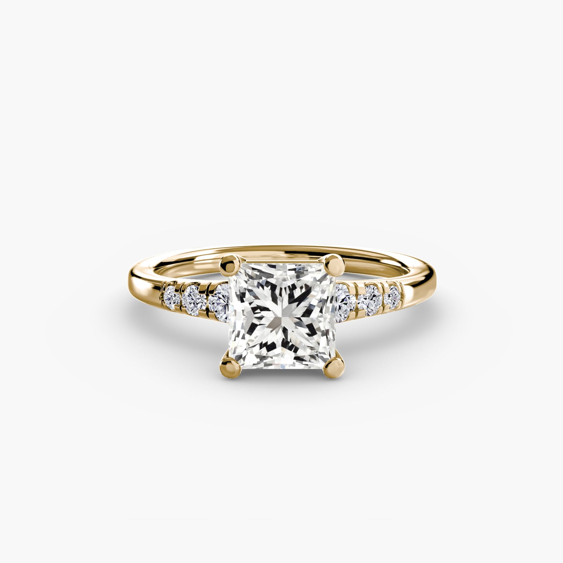 Solitaire with Shoulder Accents - AYKA JEWELS