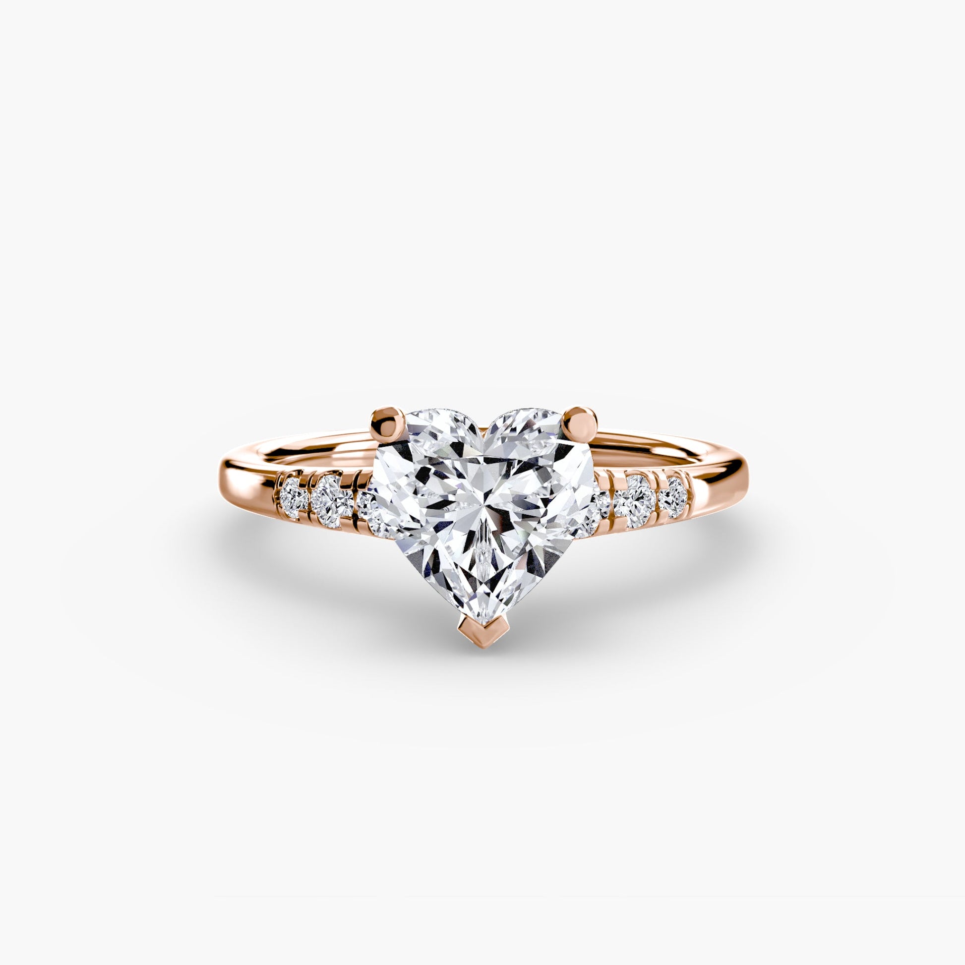 Solitaire with Shoulder Accents - AYKA JEWELS