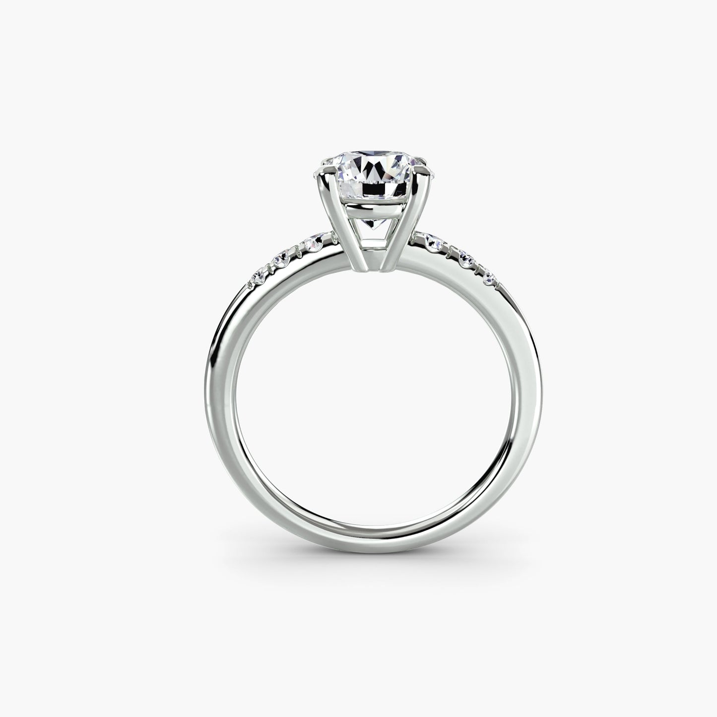 Solitaire with Shoulder Accents - AYKA JEWELS