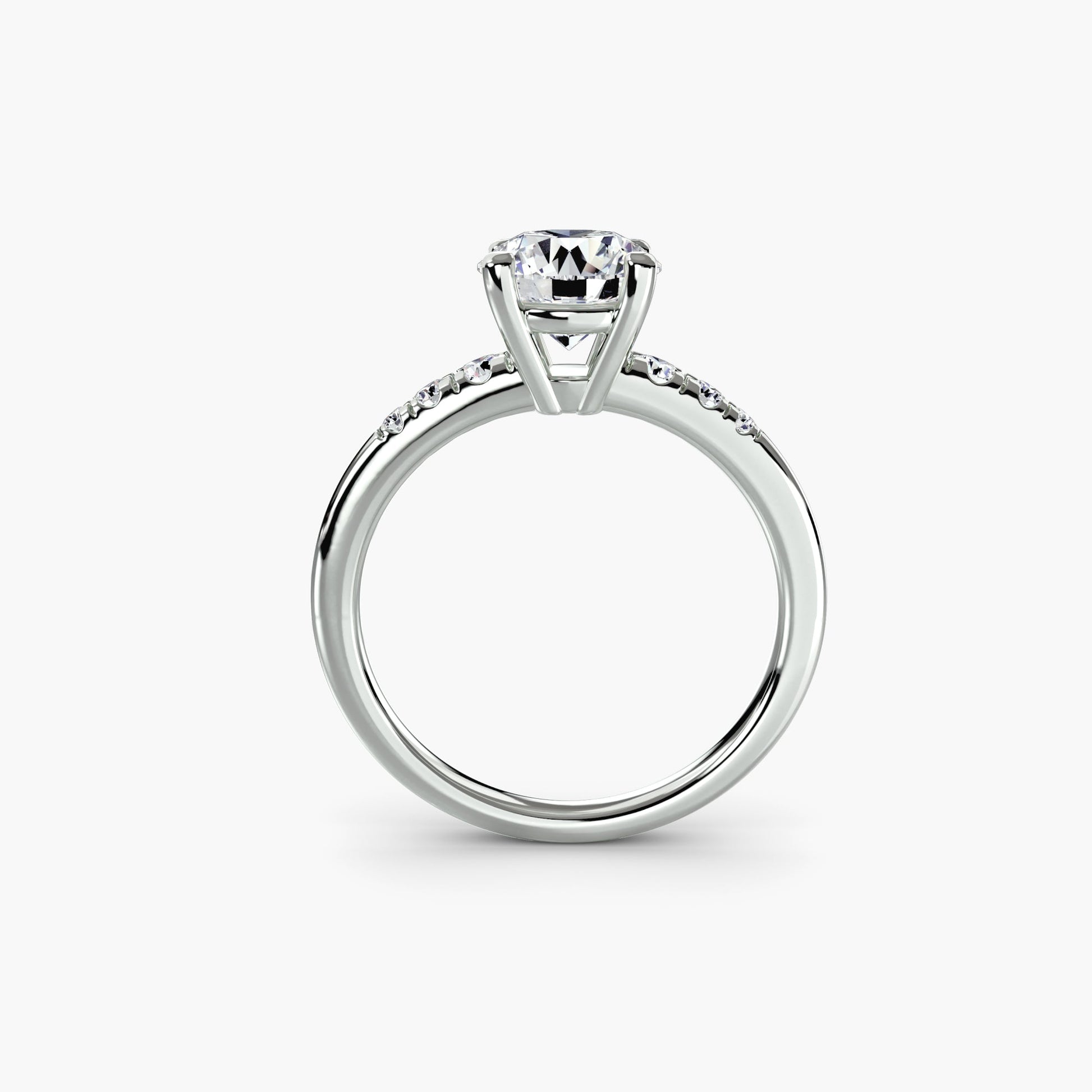 Solitaire with Shoulder Accents - AYKA JEWELS