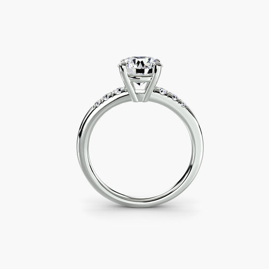 Solitaire with Shoulder Accents - AYKA JEWELS