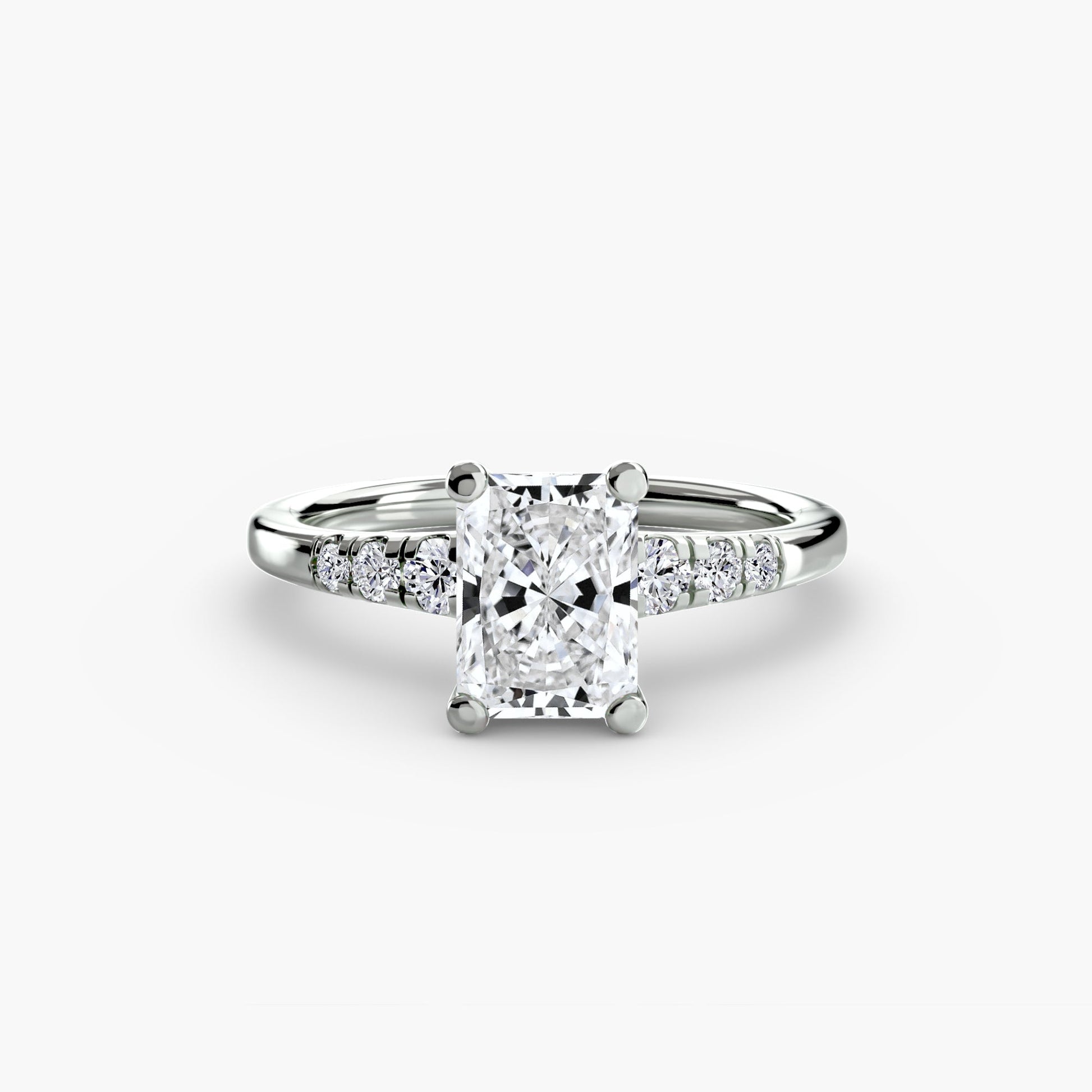 Solitaire with Shoulder Accents - AYKA JEWELS