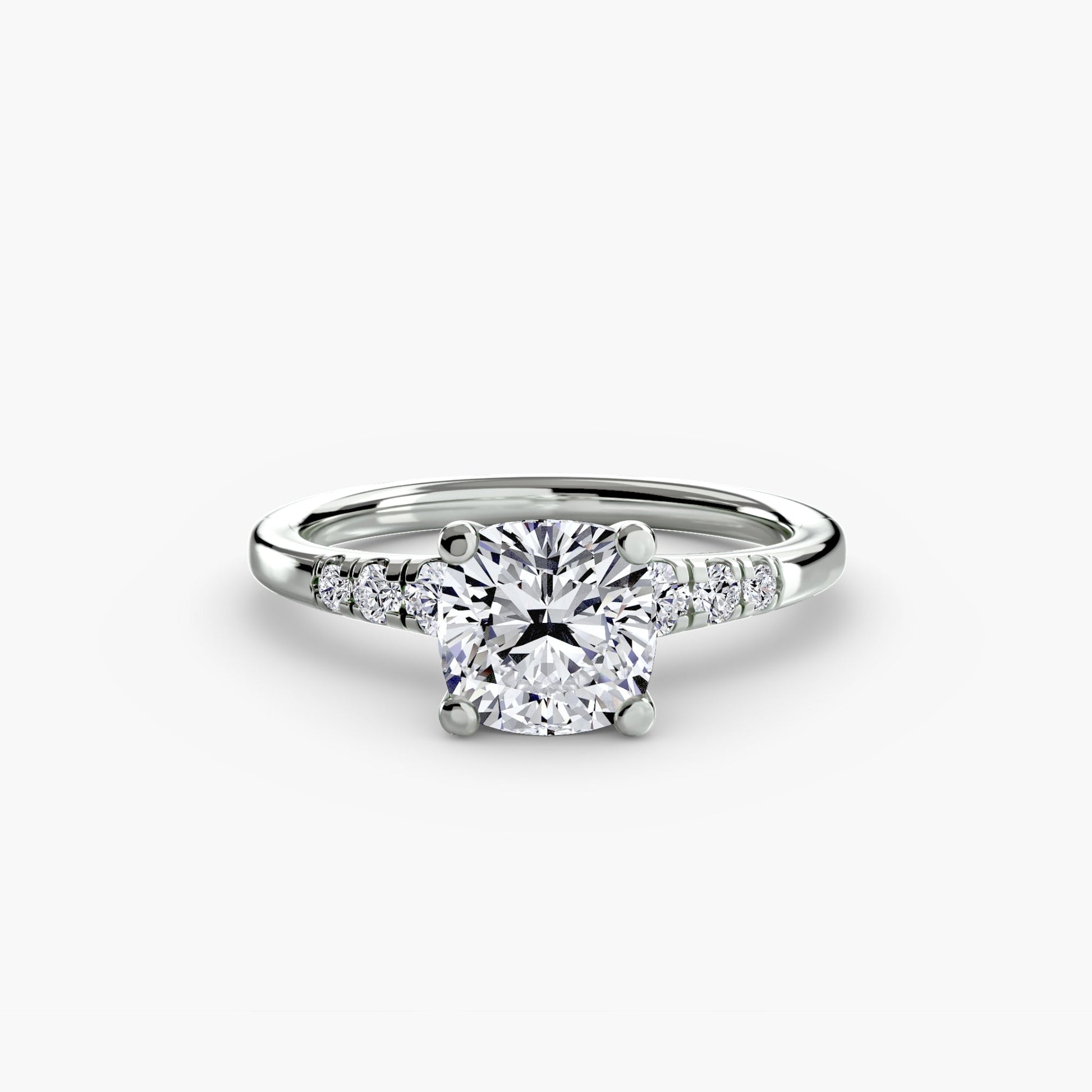 Solitaire with Shoulder Accents - AYKA JEWELS