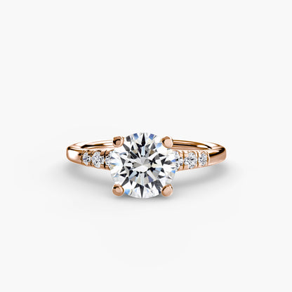 Solitaire with Shoulder Accents - AYKA JEWELS