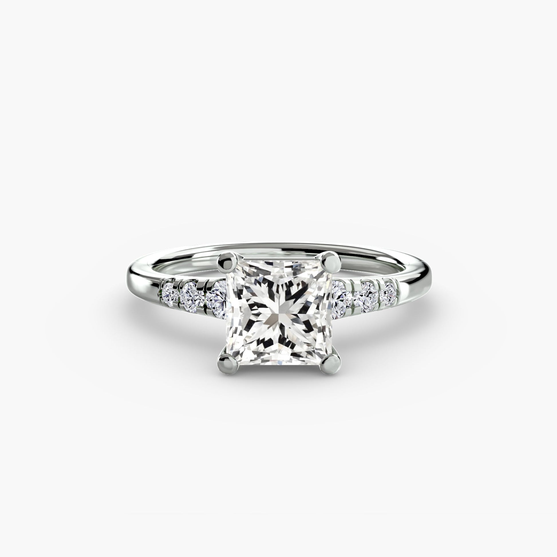 Solitaire with Shoulder Accents - AYKA JEWELS