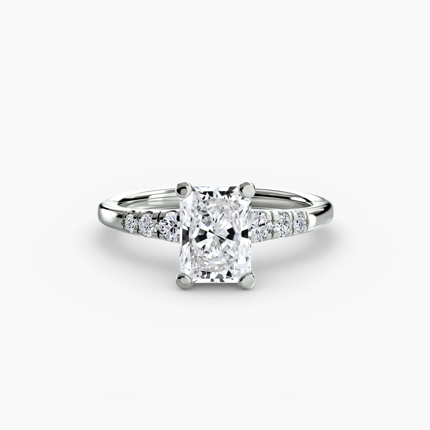 Solitaire with Shoulder Accents - AYKA JEWELS