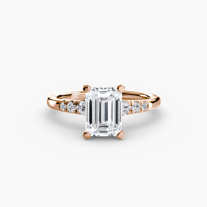 Solitaire with Shoulder Accents - AYKA JEWELS