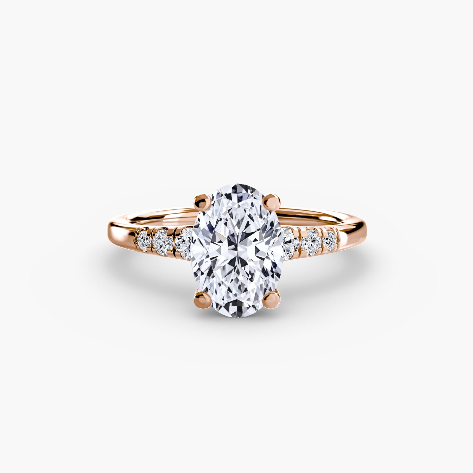 Solitaire with Shoulder Accents - AYKA JEWELS