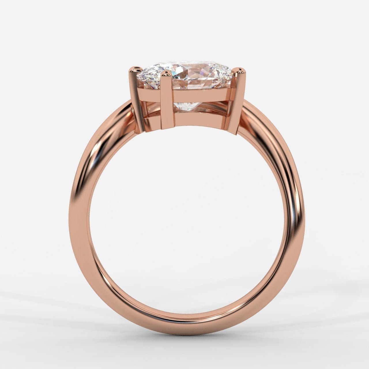 Sway Solitaire Ring - Oval - AYKA JEWELS